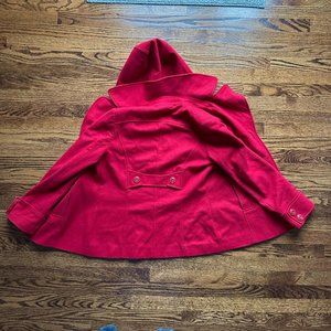 Women's New York & Company Red hooded coat Size 8